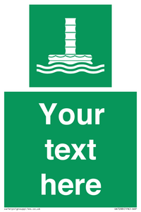 Custom sign safe condition Evacuation chute 